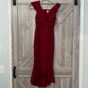 1. TwoSisters Red Cocktail Dress